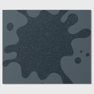 Charcoal Ink Splash Gift Wrapping Paper - Custom