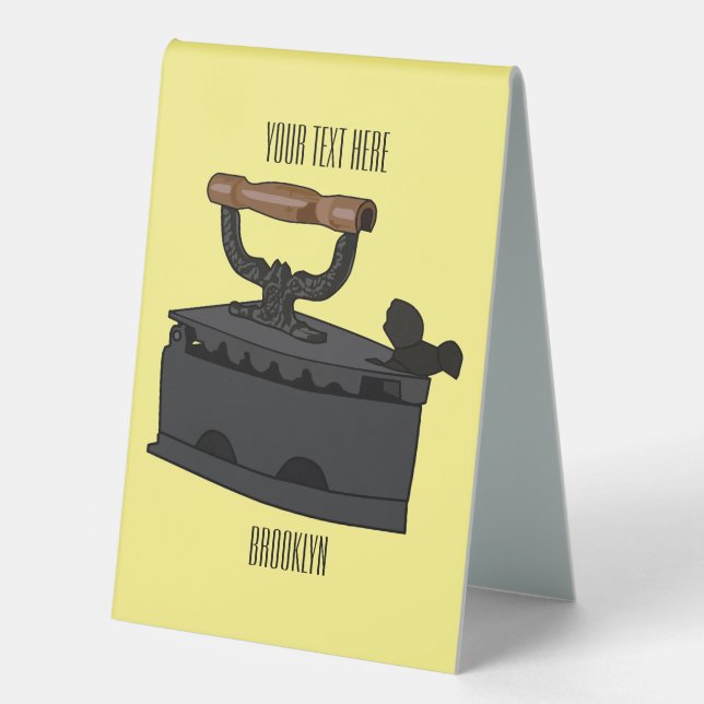 Charcoal iron cartoon illustration  (Front)