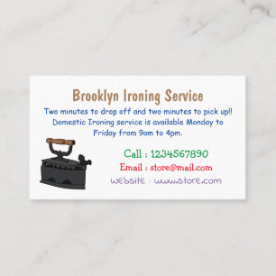 Charcoal iron cartoon illustration business card