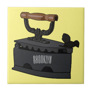 Charcoal iron cartoon illustration  ceramic tile