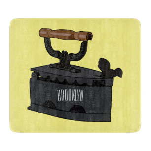 Charcoal iron cartoon illustration cutting board