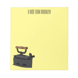 Charcoal iron cartoon illustration notepad