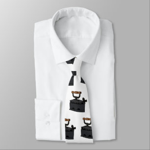 Charcoal iron cartoon illustration tie