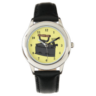 Charcoal iron cartoon illustration watch