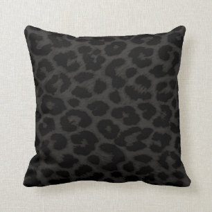 Charcoal Leopard Cushion