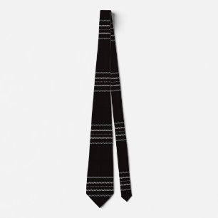 Charcoal, Light Beige, and Dusty Pink Tartan Tie
