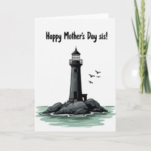 Charcoal Lighthouse Card