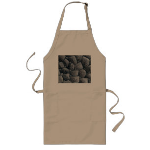 Charcoal long khaki chef apron