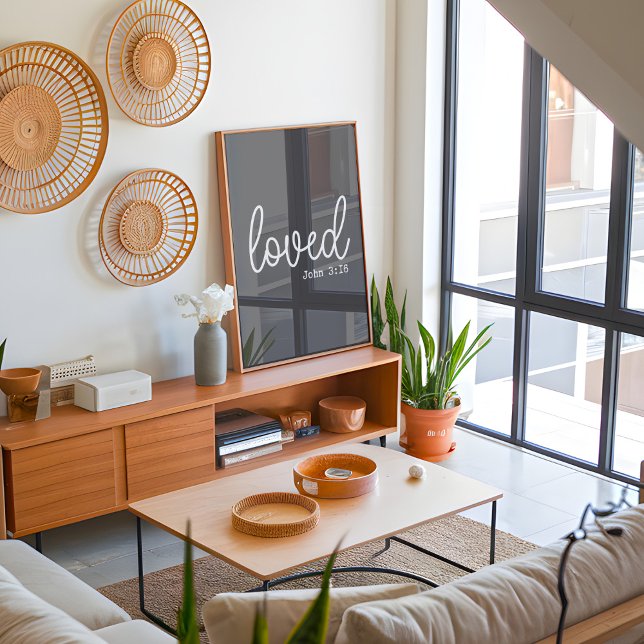 Charcoal Love Faith Quote minimalist Poster (Creator Uploaded)