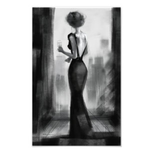  charcoal luxury fancy elegant evening me-time  photo print