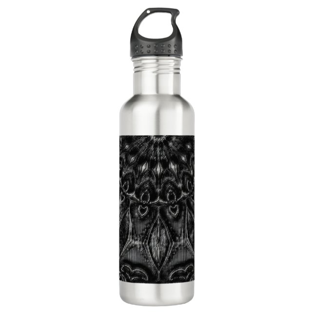 Charcoal Mandala  710 Ml Water Bottle (Front)