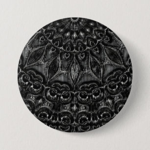Charcoal Mandala 7.5 Cm Round Badge