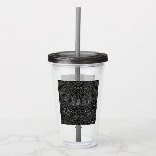 Charcoal Mandala  Acrylic Tumbler