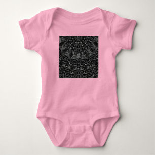 Charcoal Mandala Baby Bodysuit