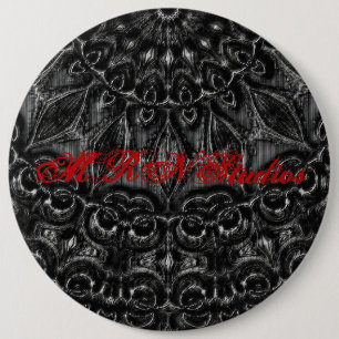 Charcoal Mandala Button