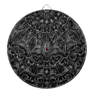 Charcoal Mandala Dartboard