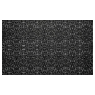Charcoal Mandala  Fabric