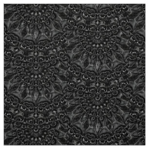 Charcoal Mandala Fabric