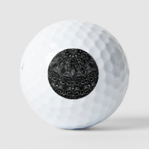 Charcoal Mandala Golf Balls