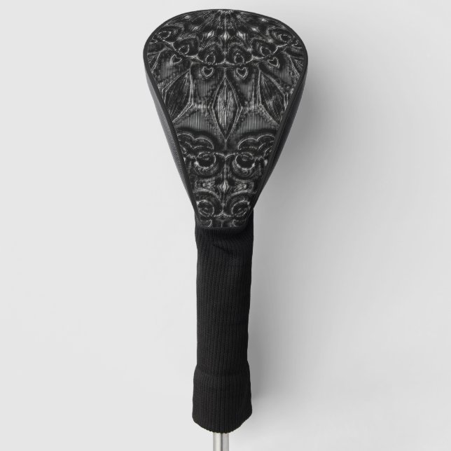 Charcoal Mandala   Golf Head Cover (Front)