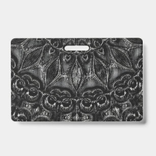 Charcoal Mandala  ID Badge