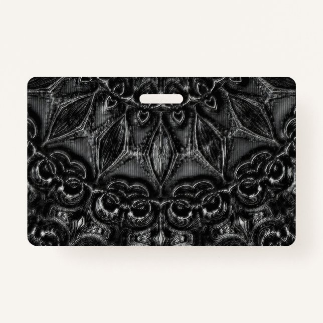 Charcoal Mandala  ID Badge (Front)