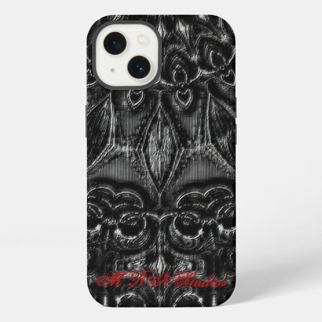 Charcoal Mandala  iPhone Case (Back)