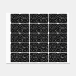 Charcoal Mandala  Labels