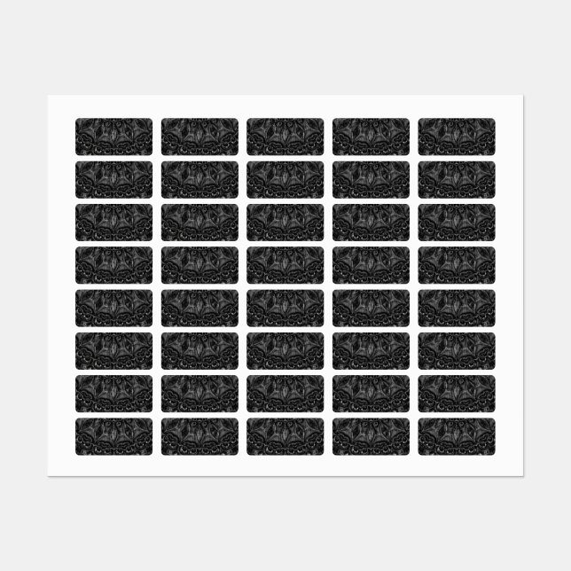 Charcoal Mandala  Labels (Sheet)