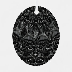 Charcoal Mandala   Metal Tree Decoration