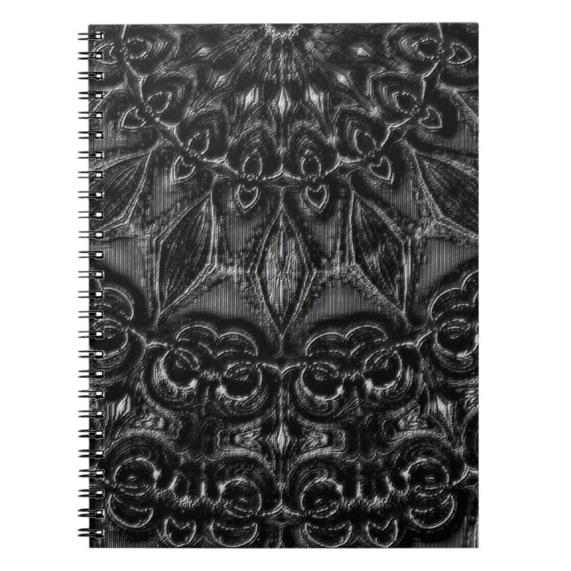 Charcoal Mandala  Notebook (Front)