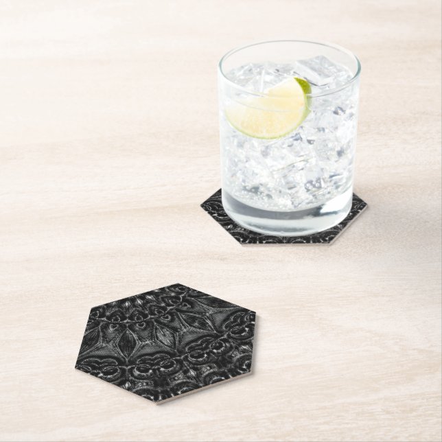 Charcoal Mandala   Paper Coaster (Insitu)