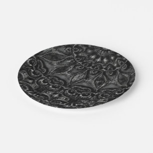 Charcoal Mandala  Paper Plate