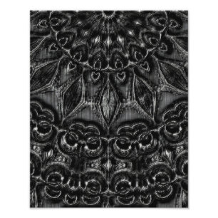 Charcoal Mandala  Photo Print