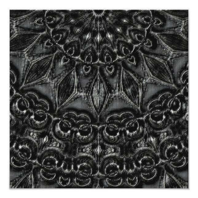 Charcoal Mandala  Photo Print (Front)