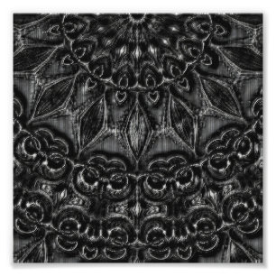 Charcoal Mandala Photo Print