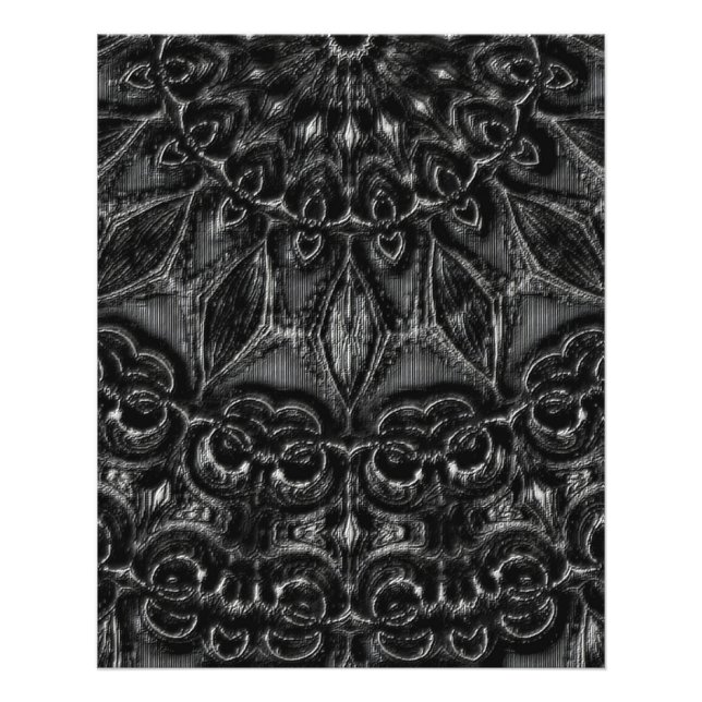 Charcoal Mandala  Photo Print (Front)