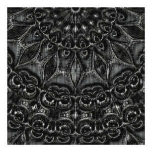Charcoal Mandala  Photo Print