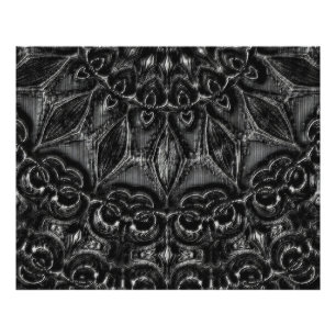 Charcoal Mandala  Photo Print
