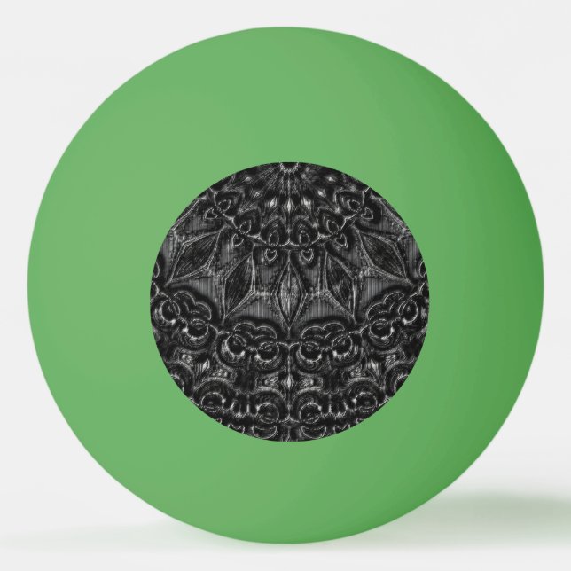 Charcoal Mandala  Ping Pong Ball (Front)
