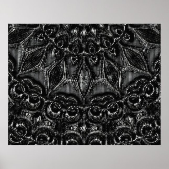 Charcoal Mandala  Poster (Front)