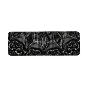 Charcoal Mandala  Return Address Label