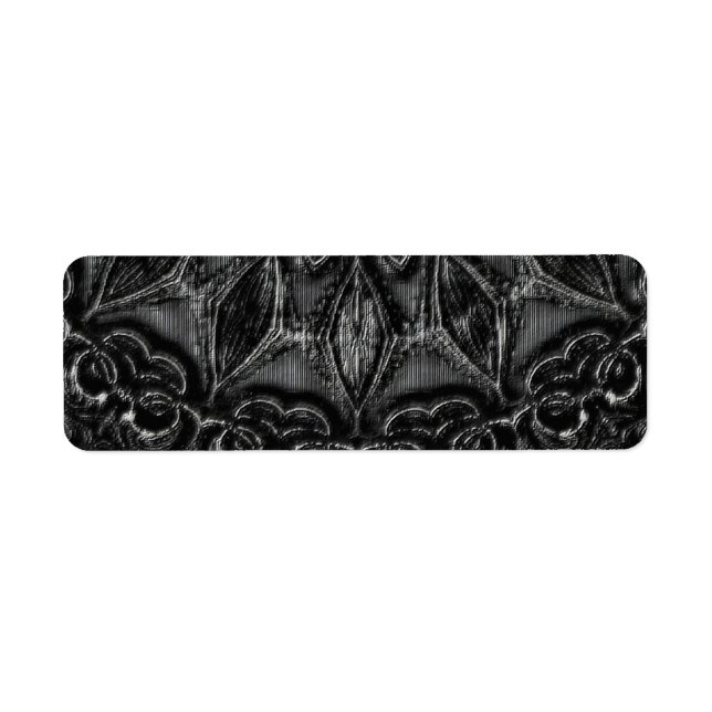 Charcoal Mandala  Return Address Label (Front)