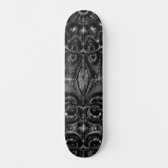 Charcoal Mandala  Skateboard (Front)