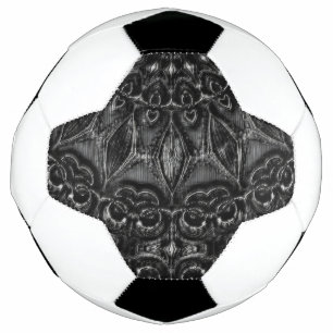 Charcoal Mandala Soccer Ball