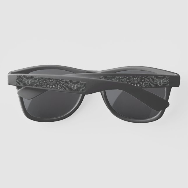 Charcoal Mandala  Sunglasses (Back)
