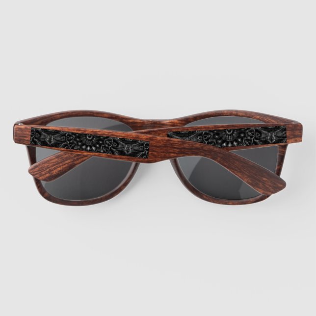 Charcoal Mandala  Sunglasses (Back)