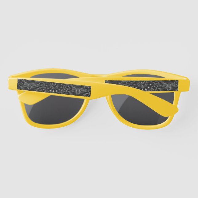 Charcoal Mandala  Sunglasses (Back)