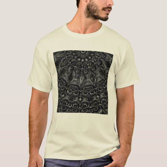 Charcoal Mandala  T-Shirt (Front)