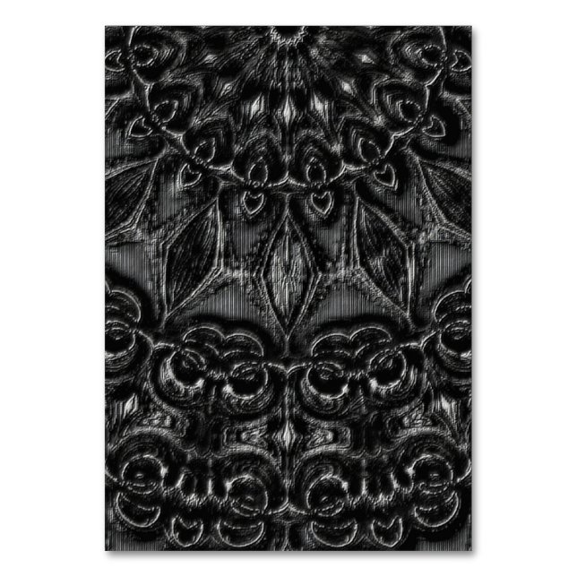 Charcoal Mandala  Table Number (Front)